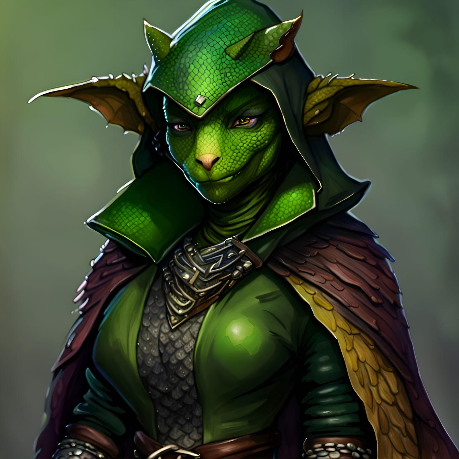 Fantasy Kobold Dragonmaster on Castle Wall