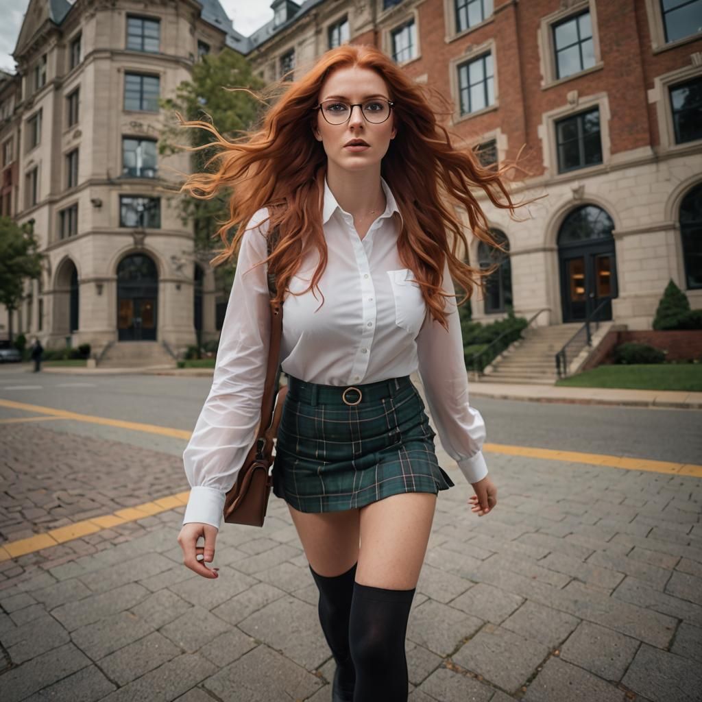 Redhead Portrait in High Wind: Professional Photography