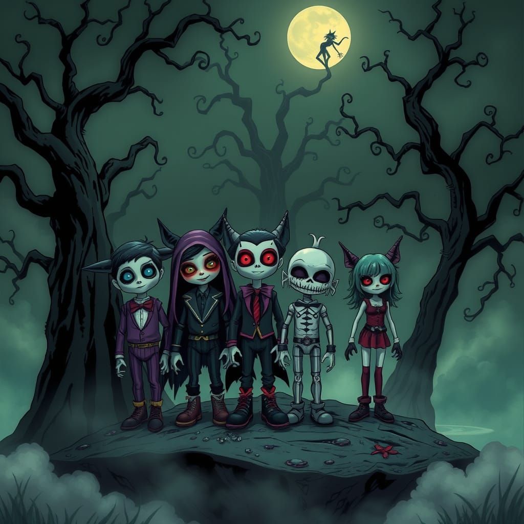 Emo Goth Misfit Toys on Mysterious Island