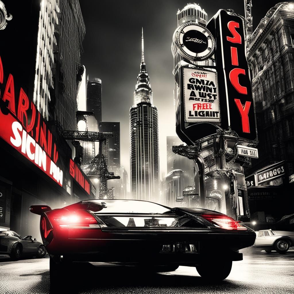 Vibrant Sin Cityscape at 432hz