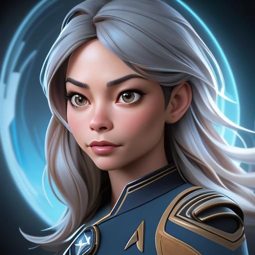 Attractive Starfleet captain