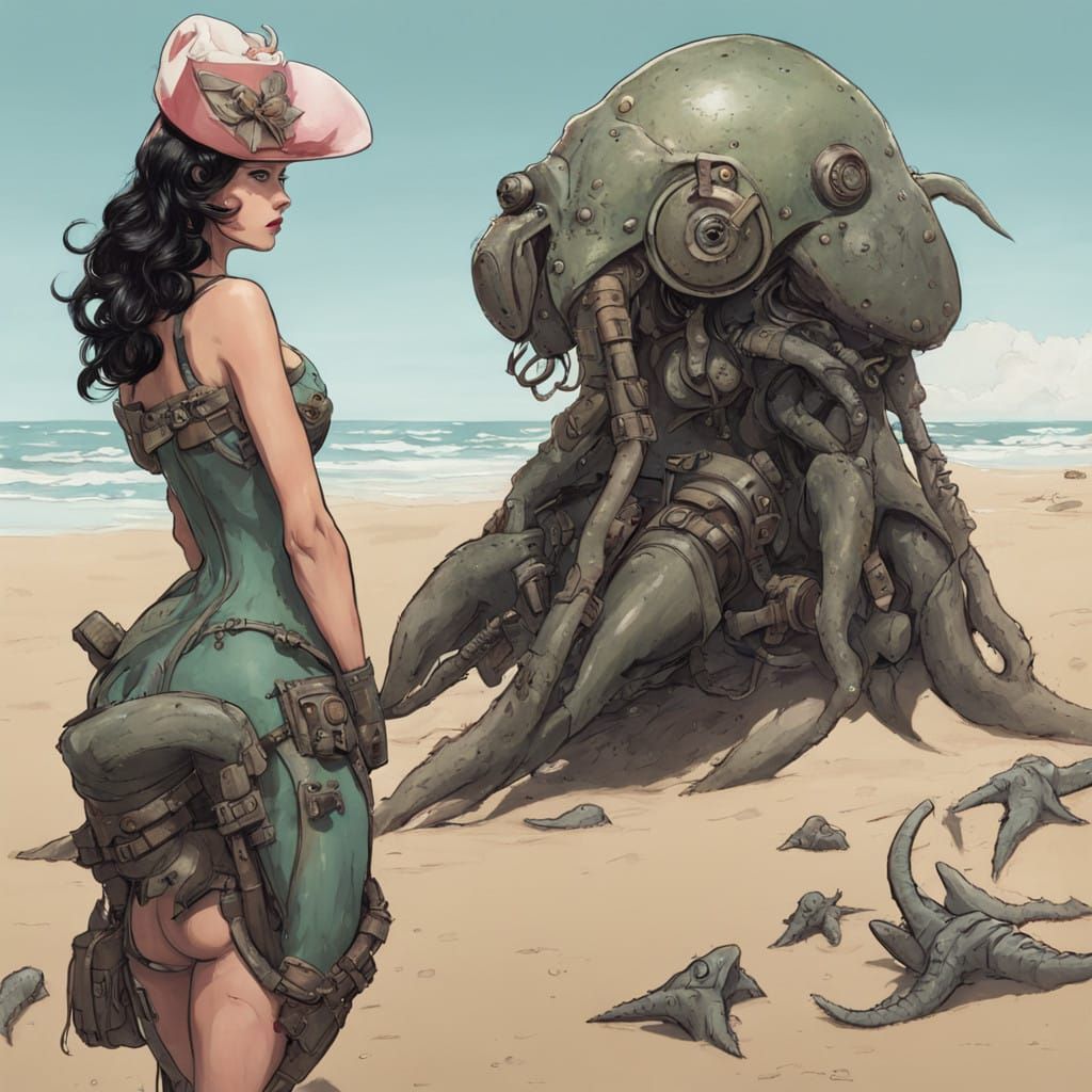 Cyborg Mermaid Unleashes Terror on D-Day Beach