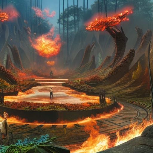 Detailed Matte Painting of the Hunger Games