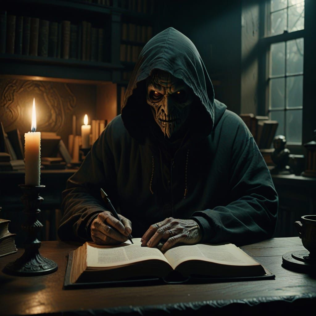 Ethereal Creature Weaves Fate in Mysterious, Dark Academia-I...