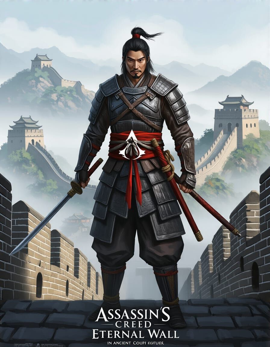Chinese Assassin on the Great Wall: Assassin's Creed Art