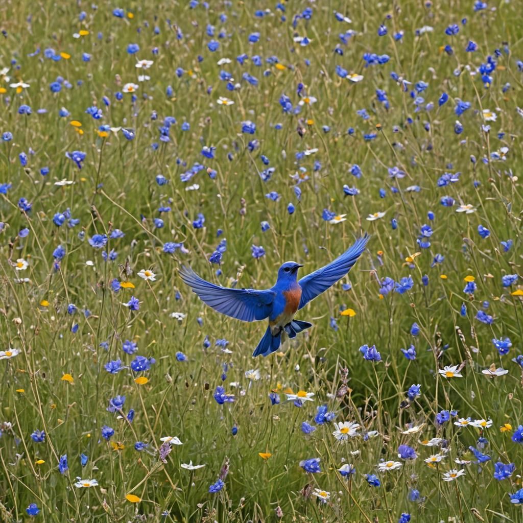 Flowering Fields ((with bird :):