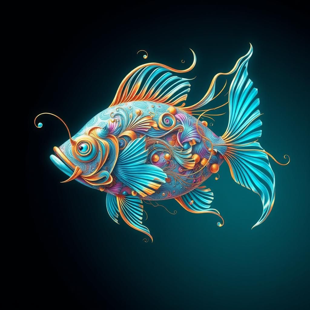 Musical Note Fish: Fantasy Concept Art