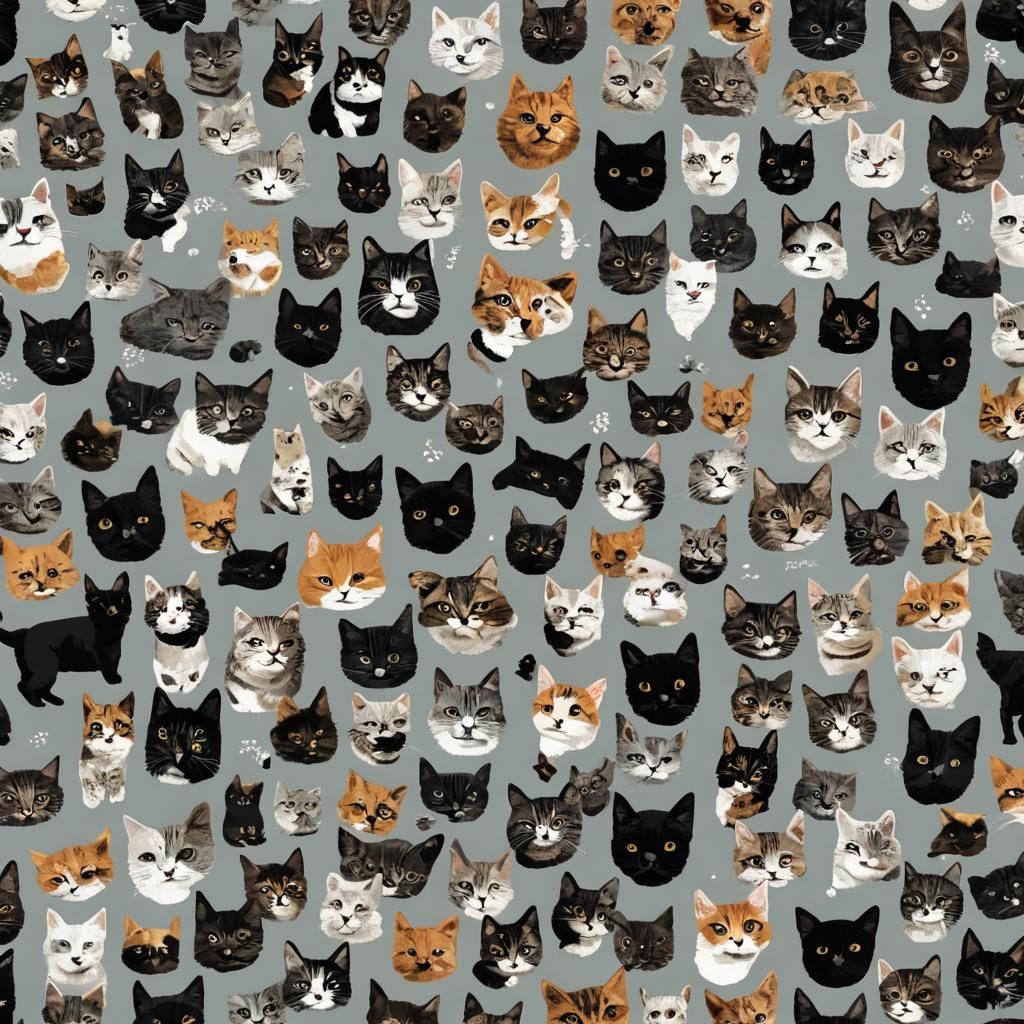 Minimalist Abstract Designs: Cats, Dogs, Humor