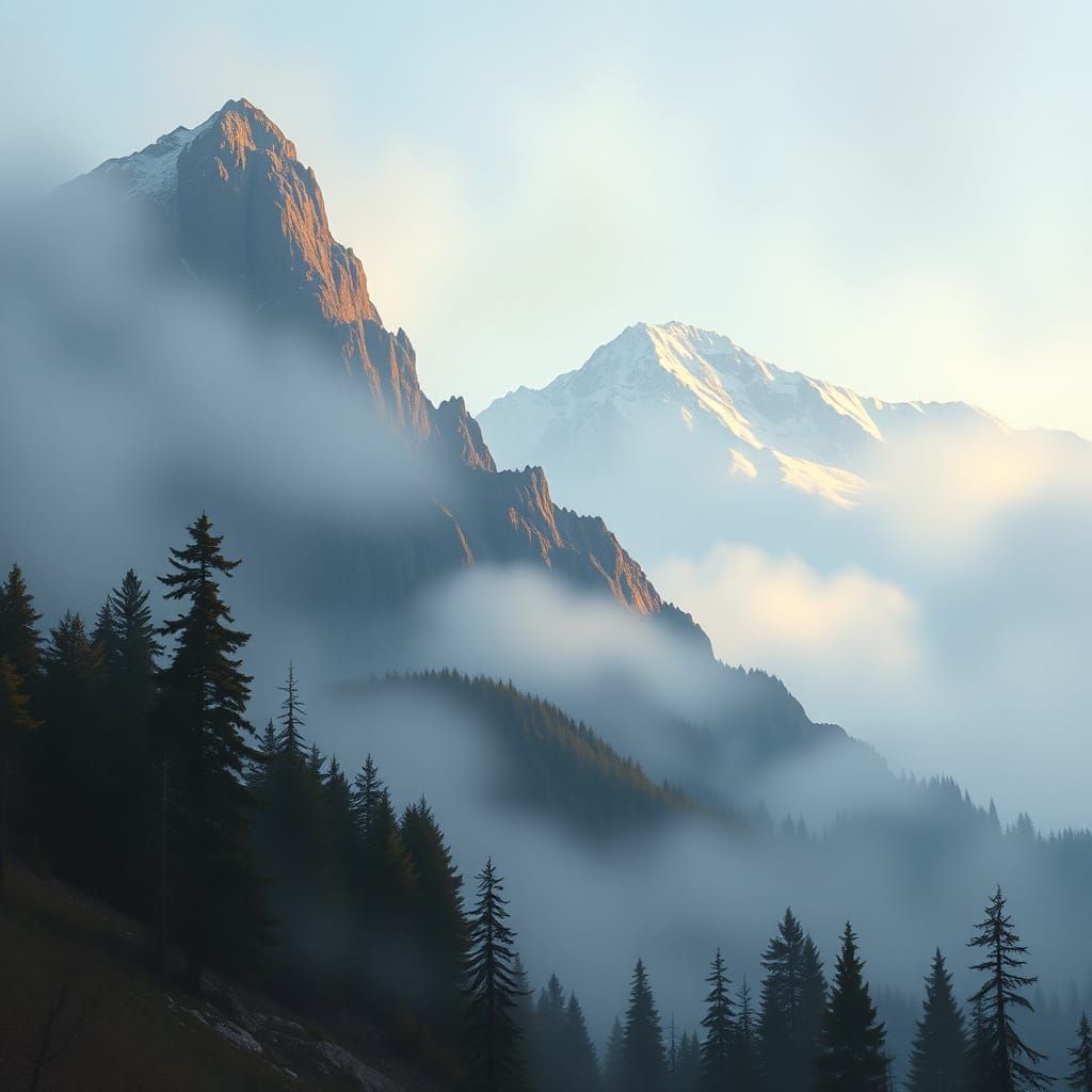Misty Mountains: A Romantic Impression