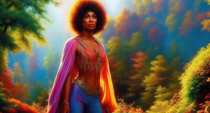 Colorful Oil Painting of a Beautiful Day