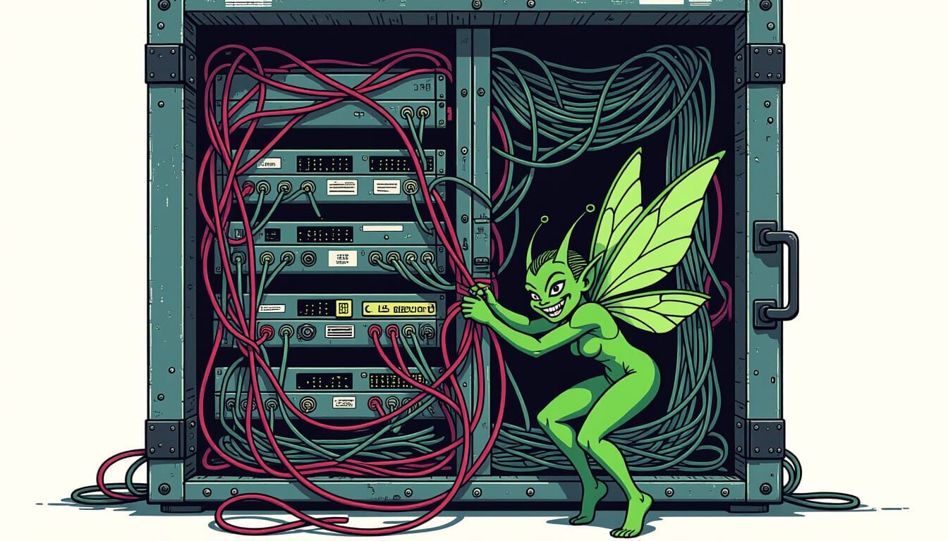 Evil Fairy Creates Data Center Cable Chaos