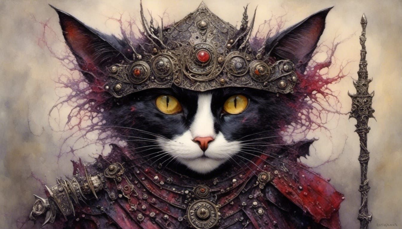 Feline Warrior Ready for Battle
