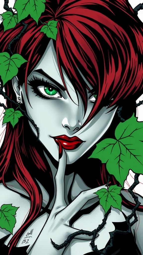 Poison Ivy in Sin City Comic Style