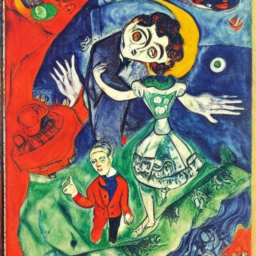 Scylla and Charybdis: Magazine Cover in Expressionist Style