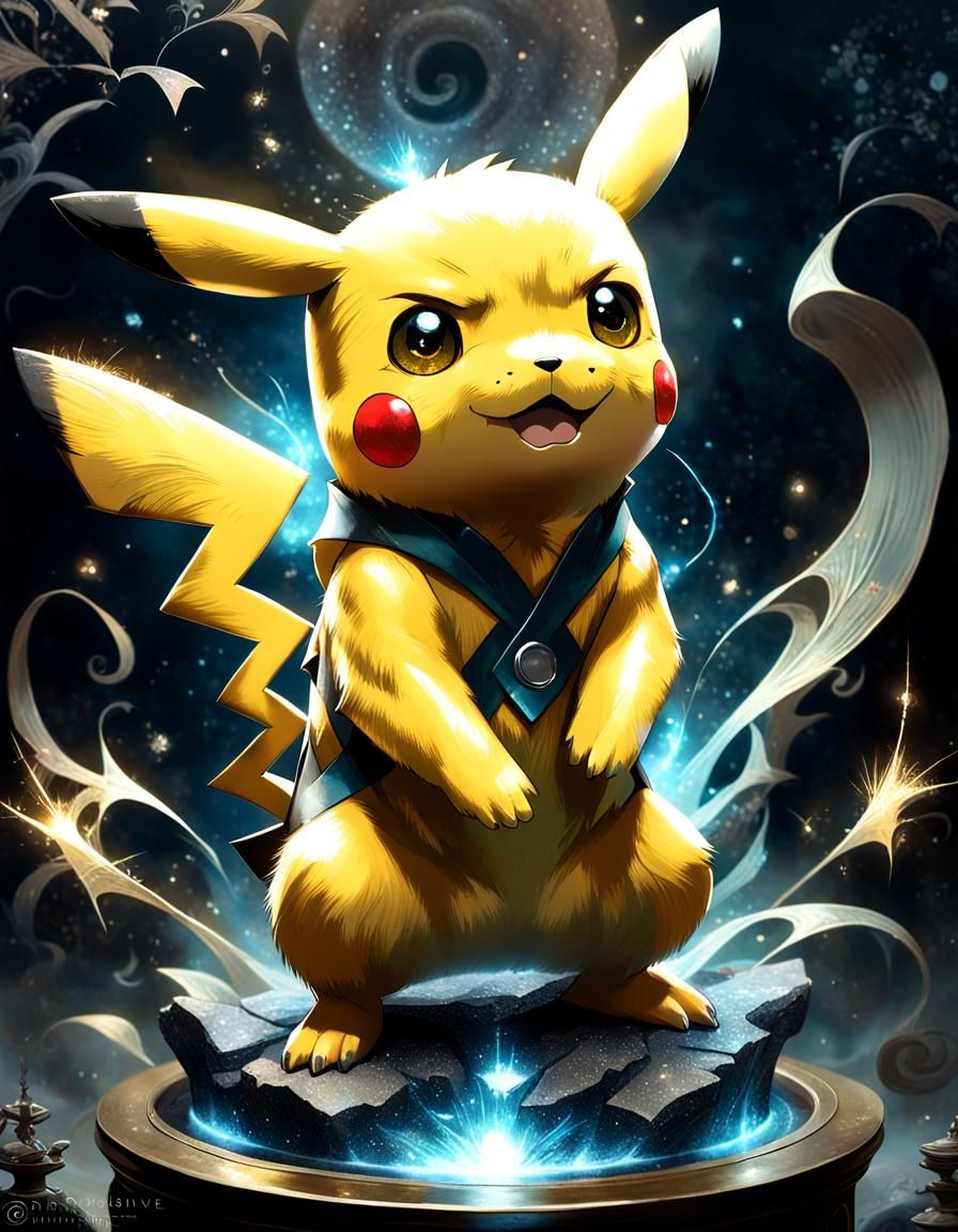 Menacing Pikachu in Ultra Realistic Digital Art