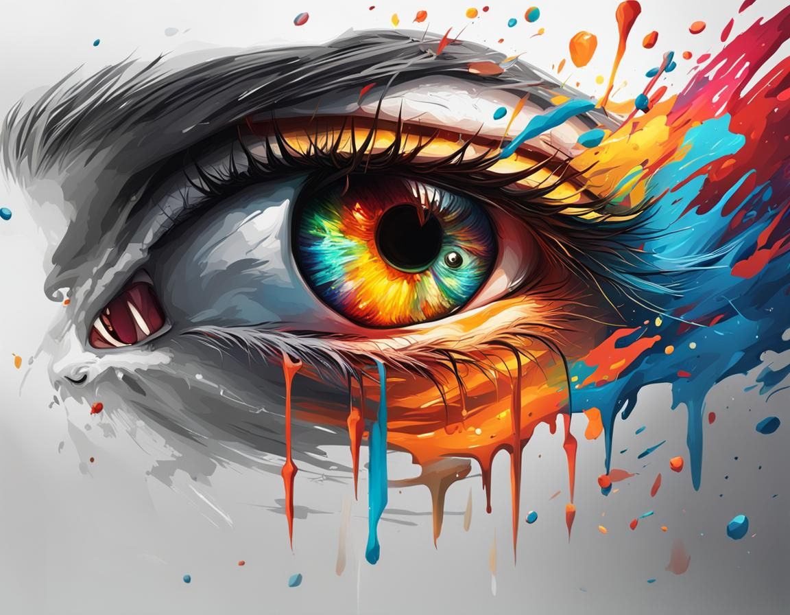 Hyperrealistic Portrait with Dramatic Lighting and Color