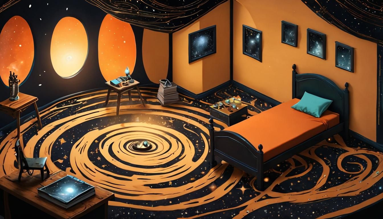 Bedroom Lost in Space: A Digital Tapestry