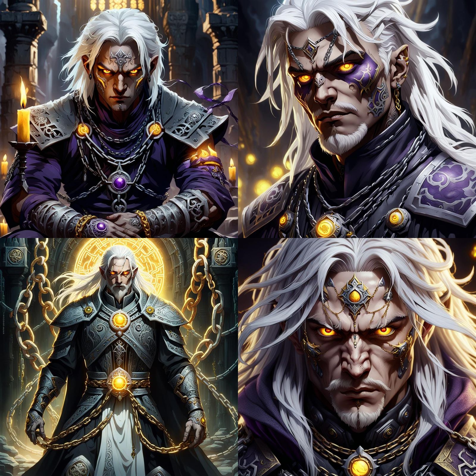 Cleric of the Chained Oblivion in Dark Fantasy Style