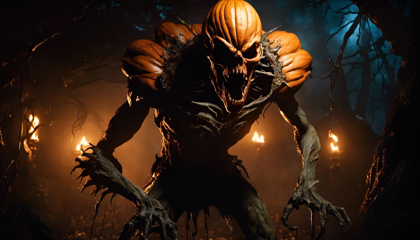 "PUMPKINHEAD" Horror character, scrawny emancipated body, 15...
