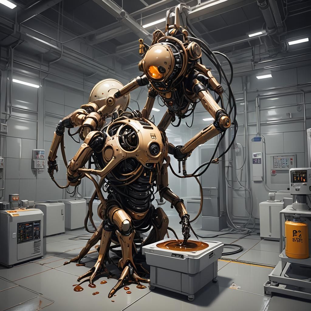 SCP Ambulatory Molasses Generator: 3D Anime Art