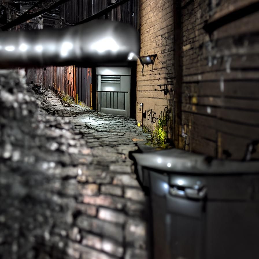 Creepy Hyperrealistic Alleyway at Night in 8K