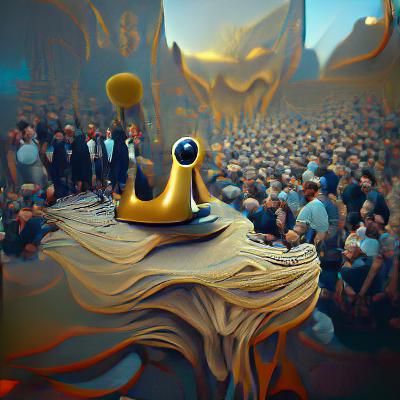 Surreal King's Speech in Melting Oil