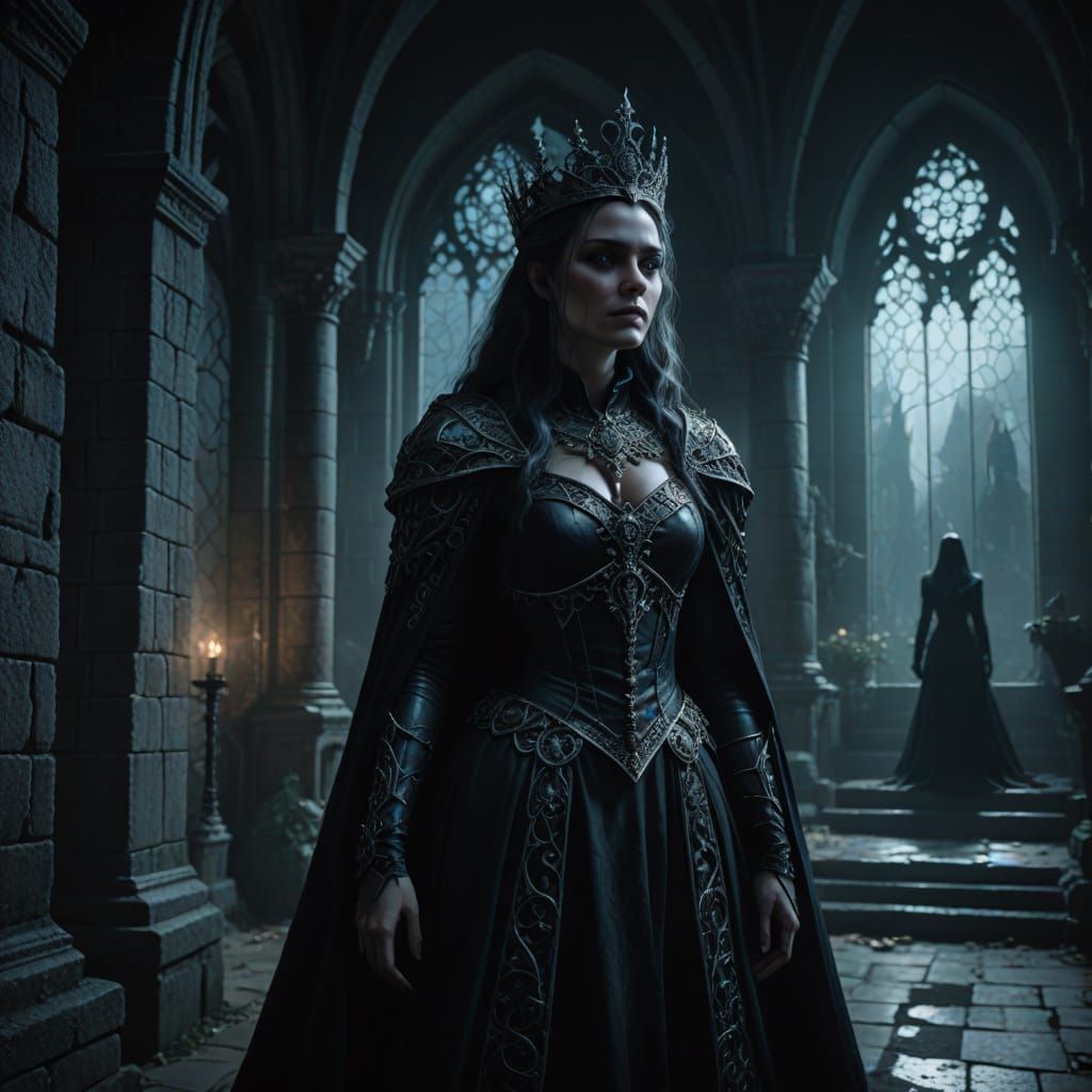 Ethereal Spectral Queen in Dark Fantasy Art