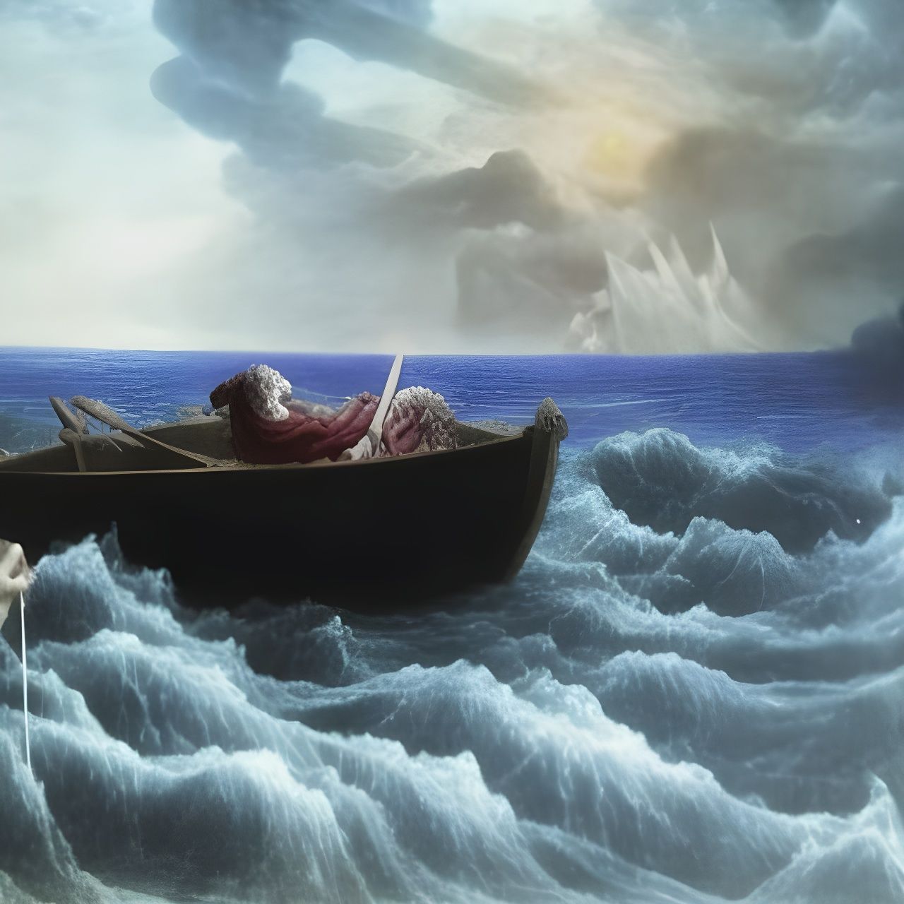 Charon's Boat to Hell: Gustave Doré Style