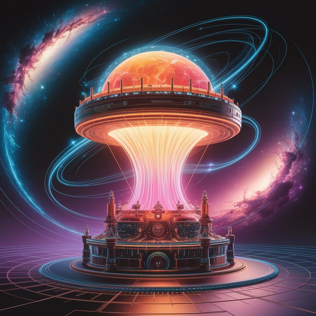 Holographic Nuclear Fusion Machine in Cosmic Illustration