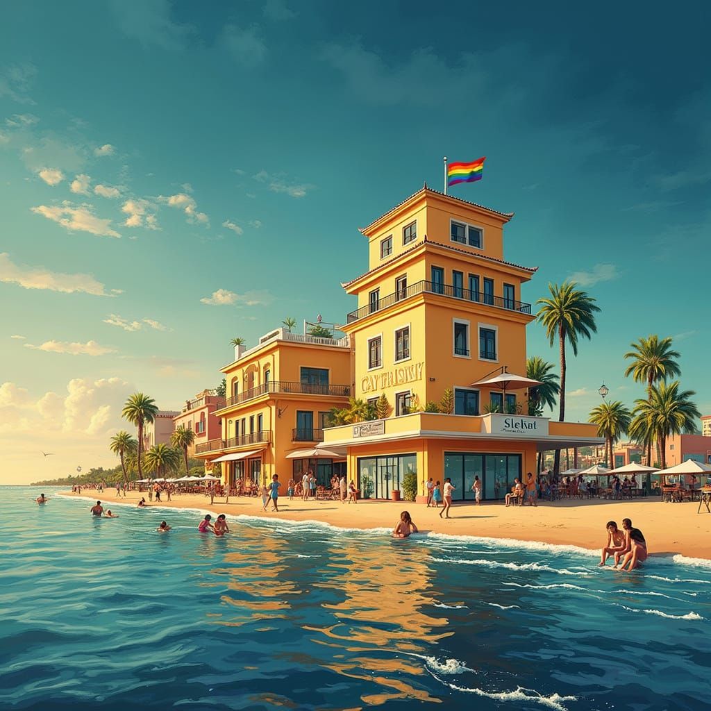 Welcoming Gay-Friendly Tourist Destinations in Vibrant Color...