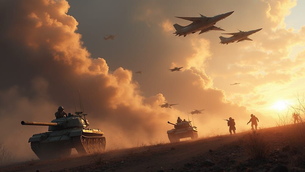 War Zone in Cyberpunk Style