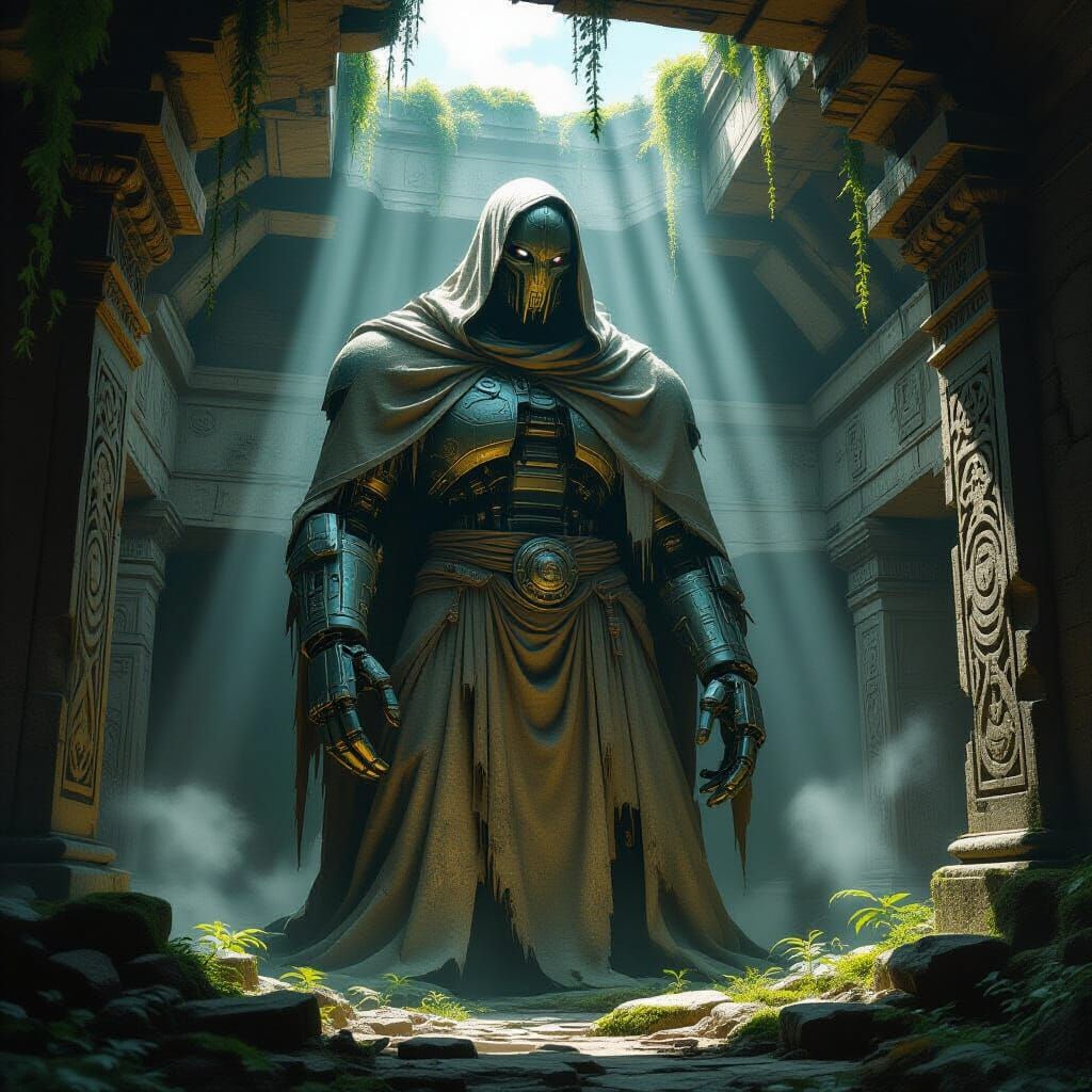 Colossal Automaton in Forgotten Temple Ruins