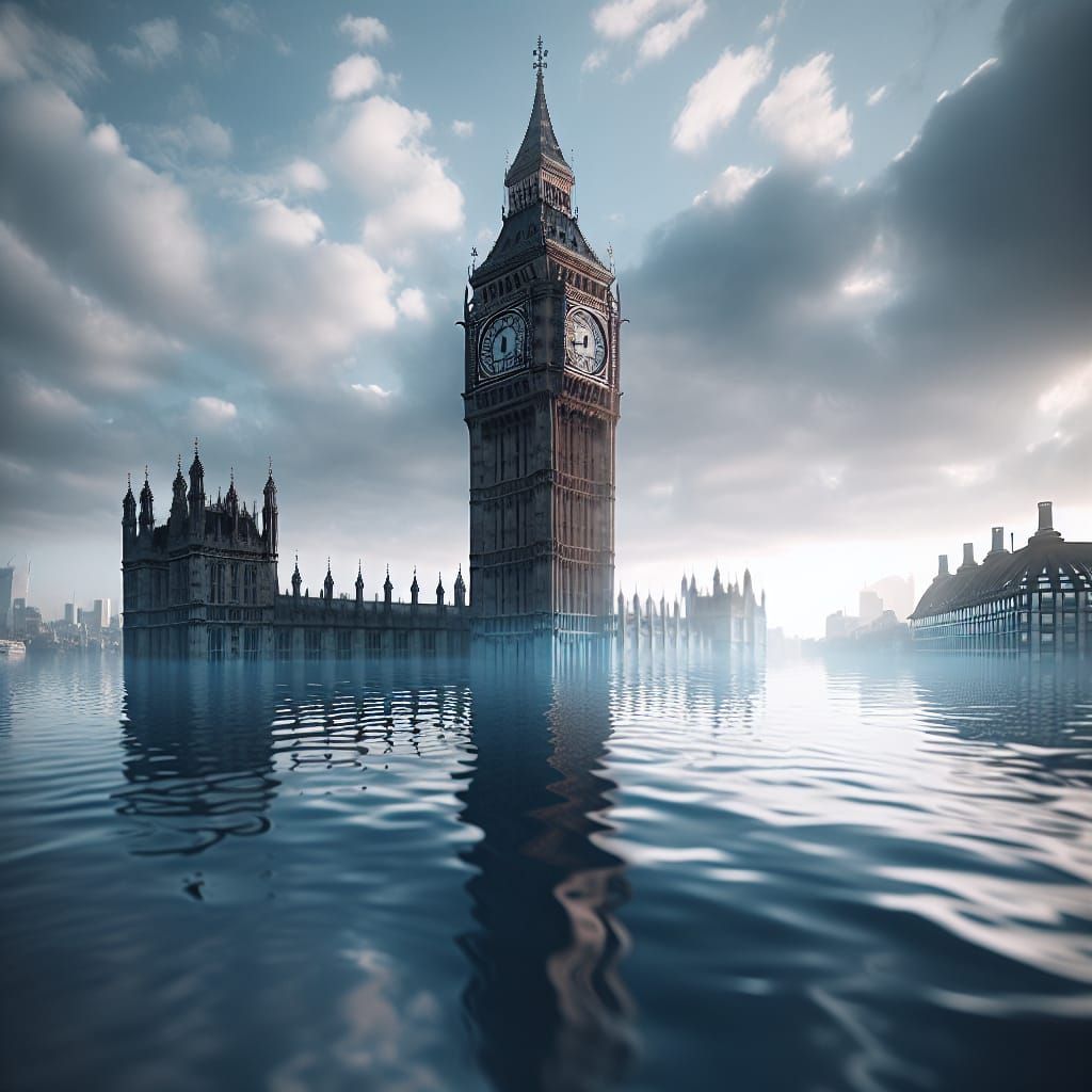 Big Ben Submerged: A Surreal London Scene