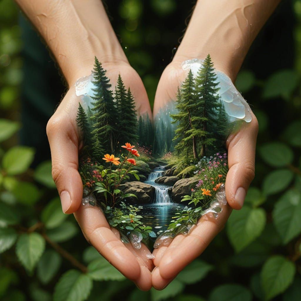 Gentle Touch in Nature's Splendor