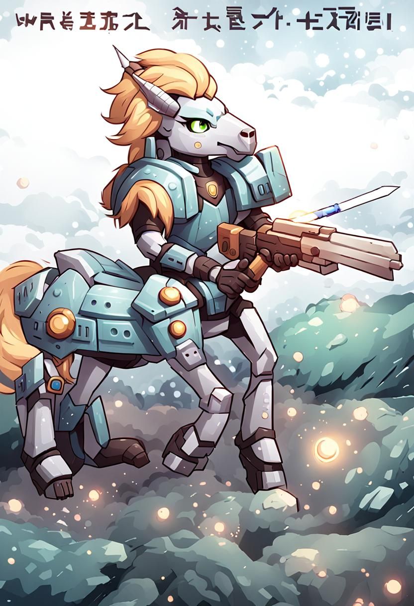 Sci-Fi Centaur Warrior in Toy Action Doll Style