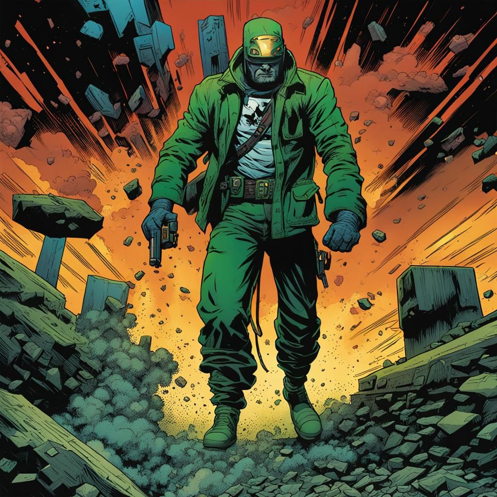 Classic Comic Book Scene