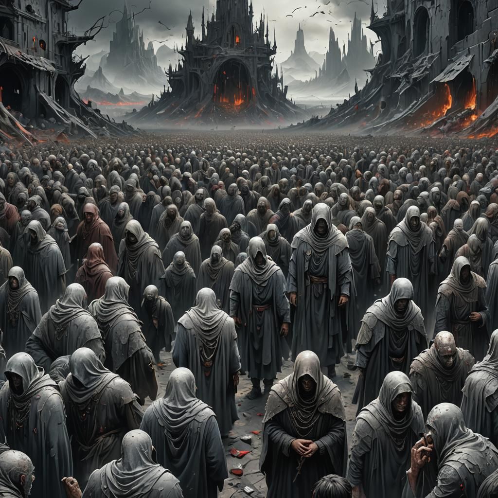 Gloomy World of Suffering: Detailed Matte Painting