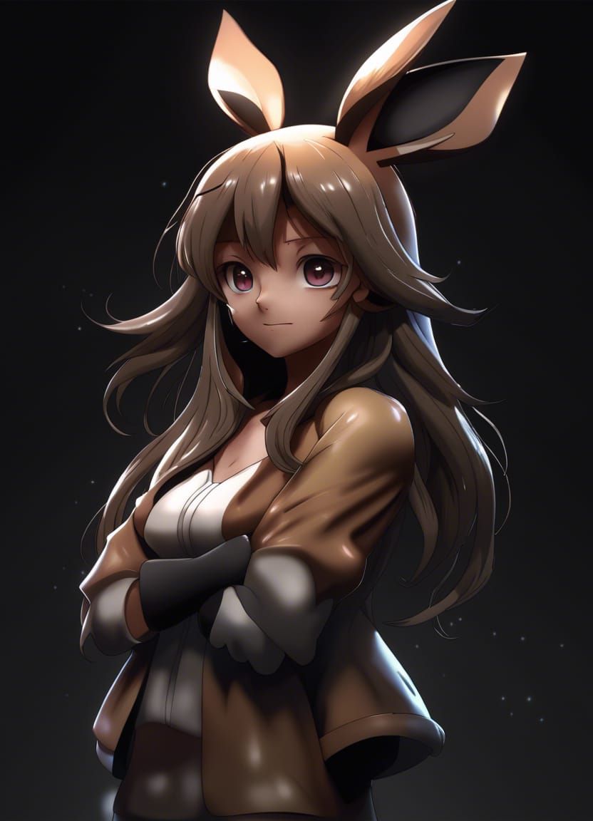 Eevee Humanoid in Ultra-Realistic Anime Style