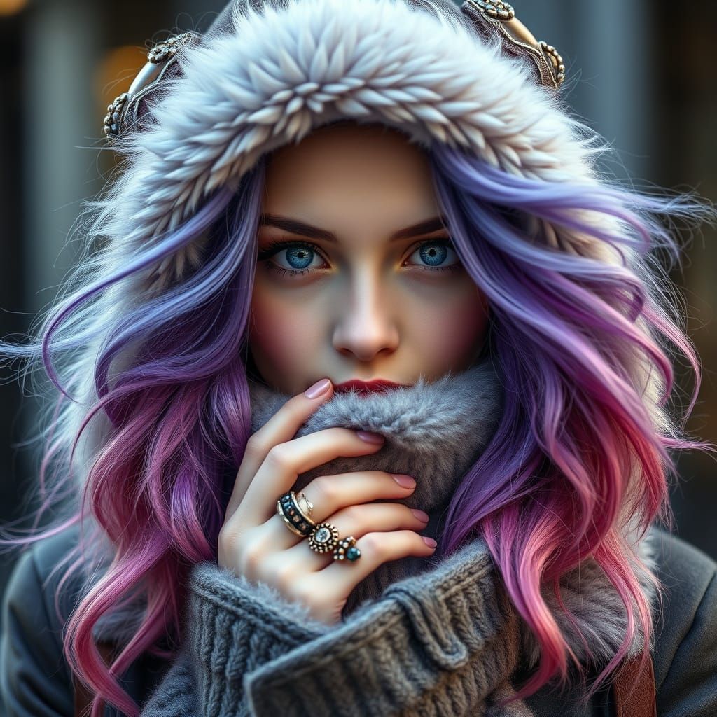 Hyperrealistic Boho Goddess with Ethereal Aura