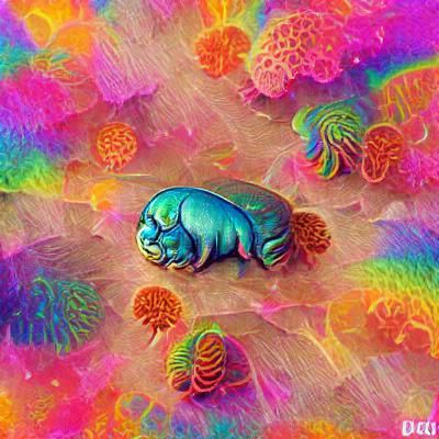 Psychedelic Tardigrade in Vivid Colors