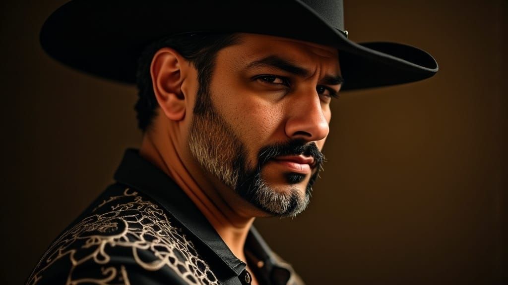 Chiseled Spaniard in Dramatic Lighting, Fine Art Photography