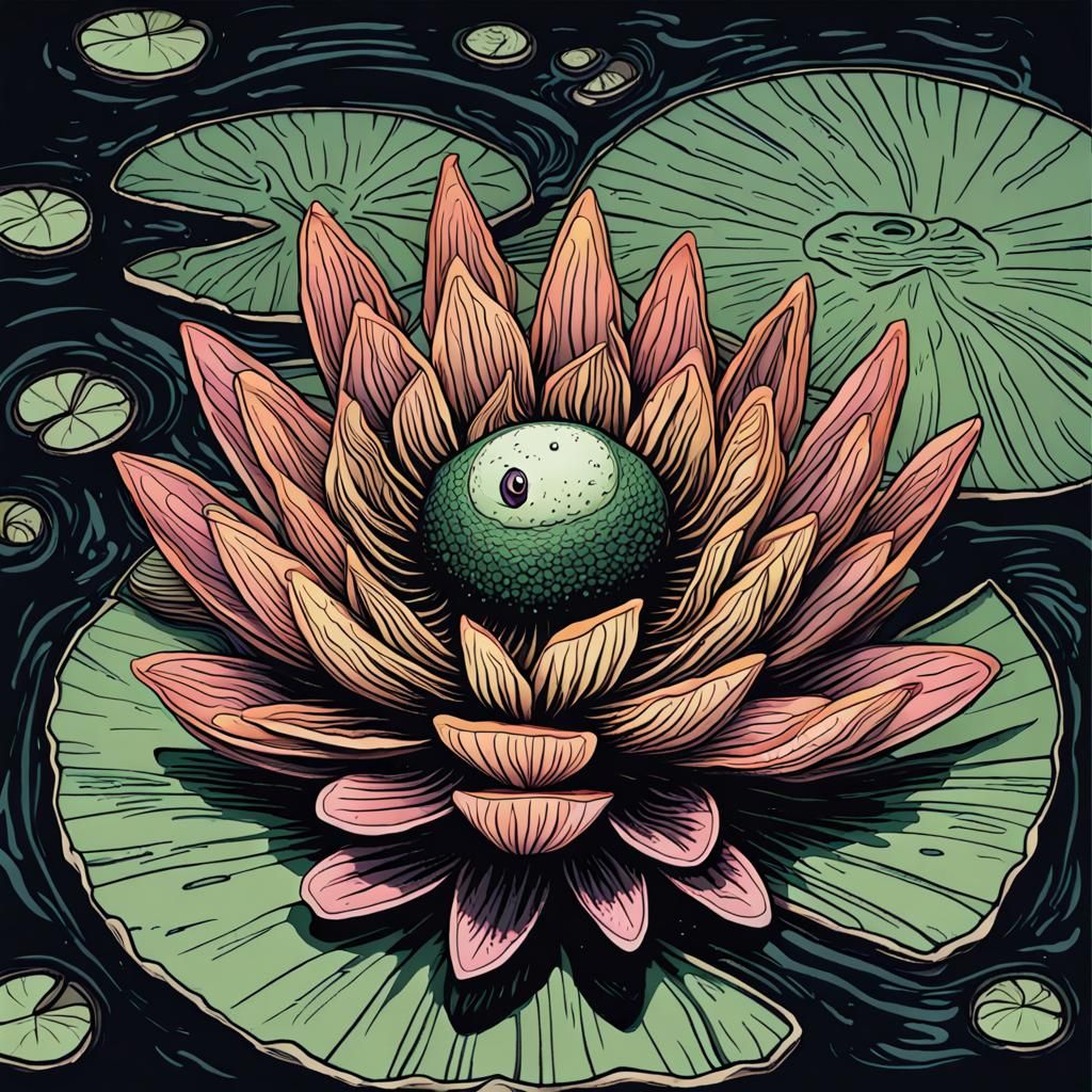 Cell Shaded Sea Fantasy Lily Creature