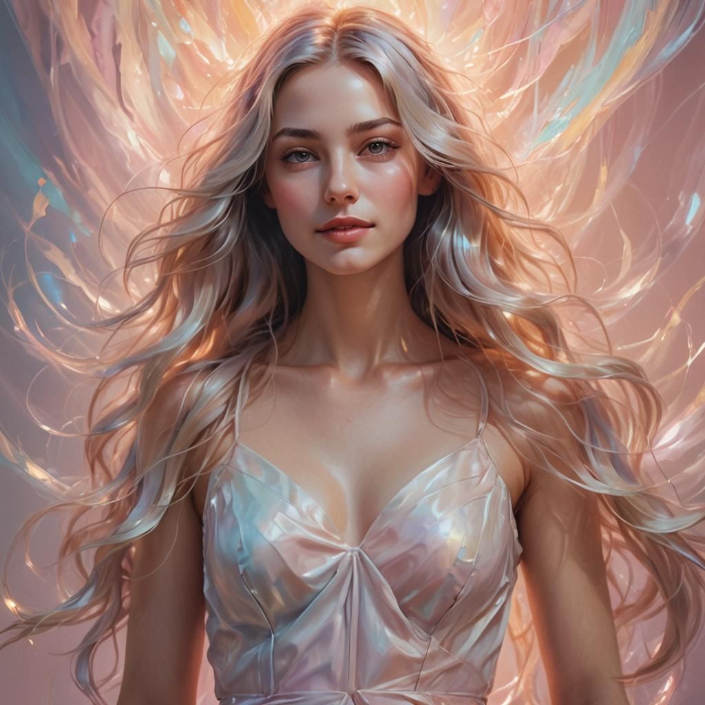 Glowing Surreal Portrait of a Woman in Light