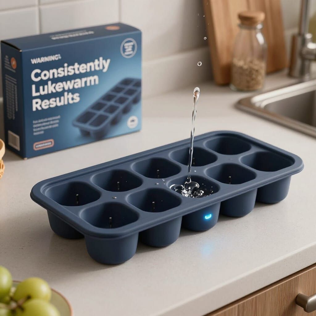 Self-Heating Ice Cube Tray in Homey Kitchen