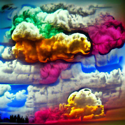 Colorful Clouds in Motion: A Dynamic Sky