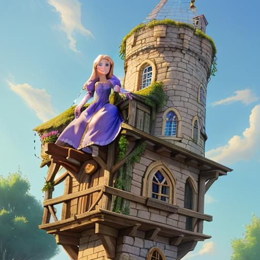 Rapunzel in Her Tower