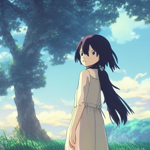 Anime Key Visual in Studio Ghibli Style