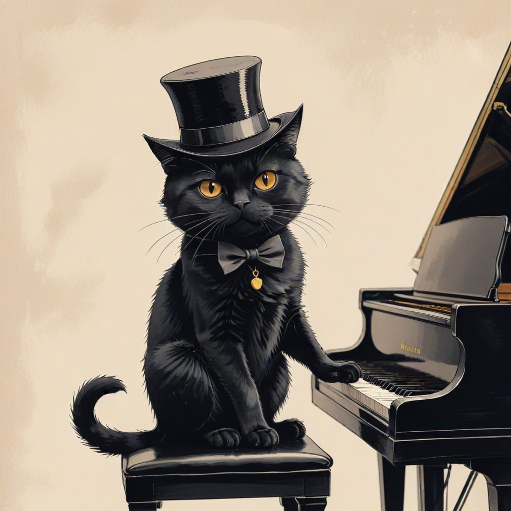 Sassy Feline Jazz Maestro