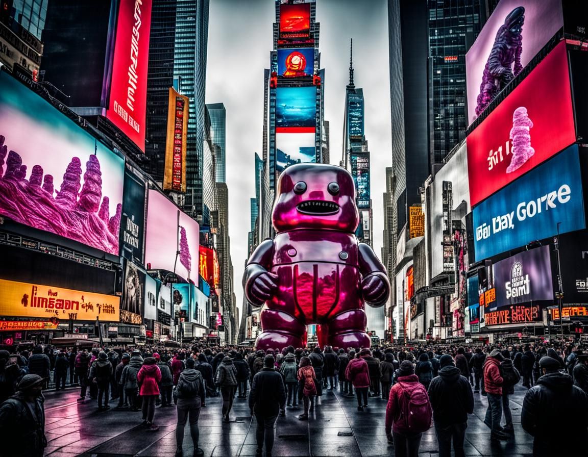 Giant Jelly Baby Invasion at Times Square