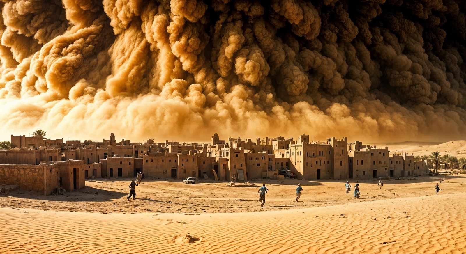 Oasis Village Awaits Incoming Sandstorm